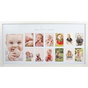Baby's First Year Frame | 12 Month Picture Frame | Milestone Photo Frame